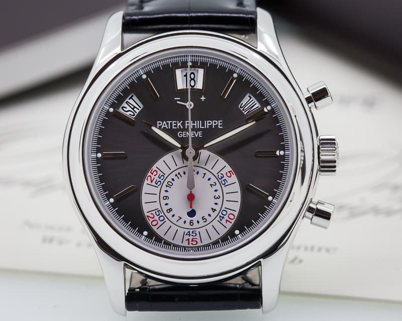 Patek Philippe Annual Calendar Chronograph Platinum Grey Dial 


