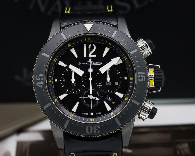 Jaeger LeCoultre Master Compressor Diving Chronograph GMT
Navy Seals / Calfskin  