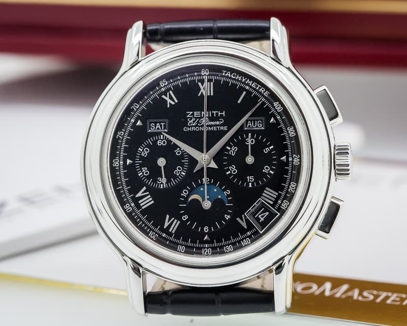 Zenith Chronomaster T El Primero Moon Black Dial SS 