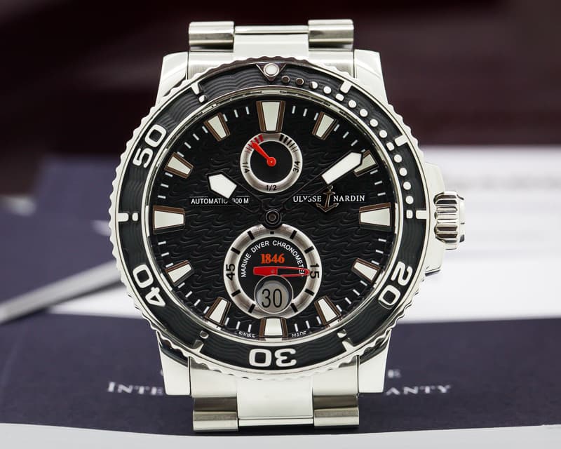 Ulysse Nardin Maxi Marine Diver Black SS / SS Bracelet