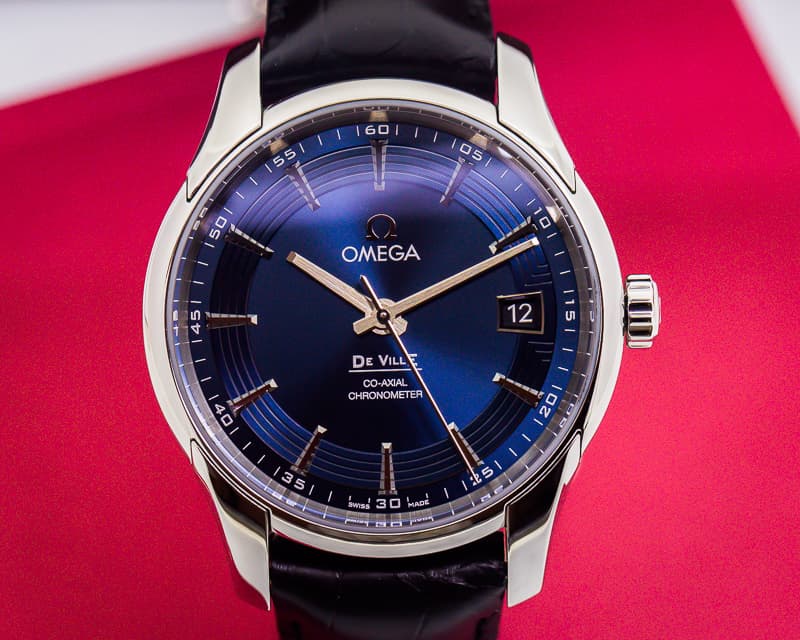 Omega De Ville Co-Axial Hour Vision Blue Dial SS 