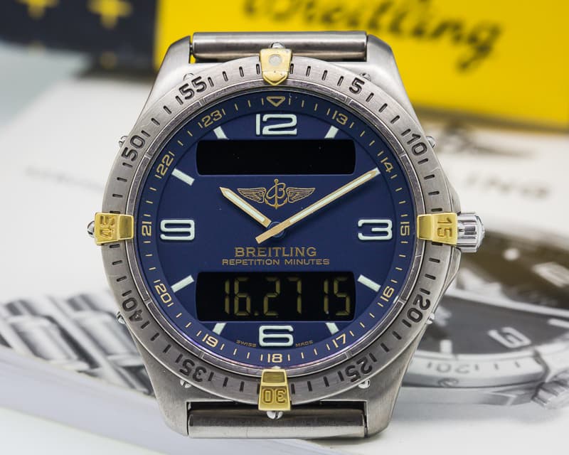 Breitling Aerospace Professional Blue Dial Titanium / Gold