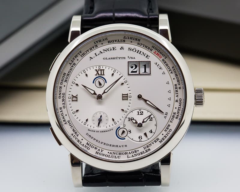 A. Lange and Sohne Lange 1 Time Zone 18K White Gold