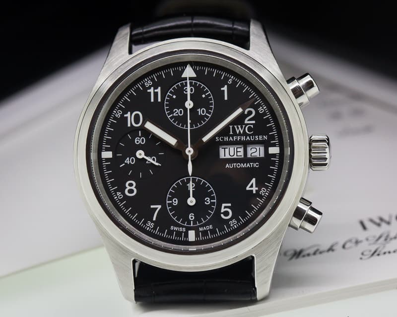 IWC Pilot Chronograph SS Black Dial