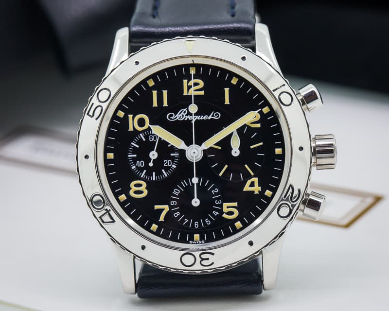 Breguet Type XX Aeronavale Black Dial RARE Platinum