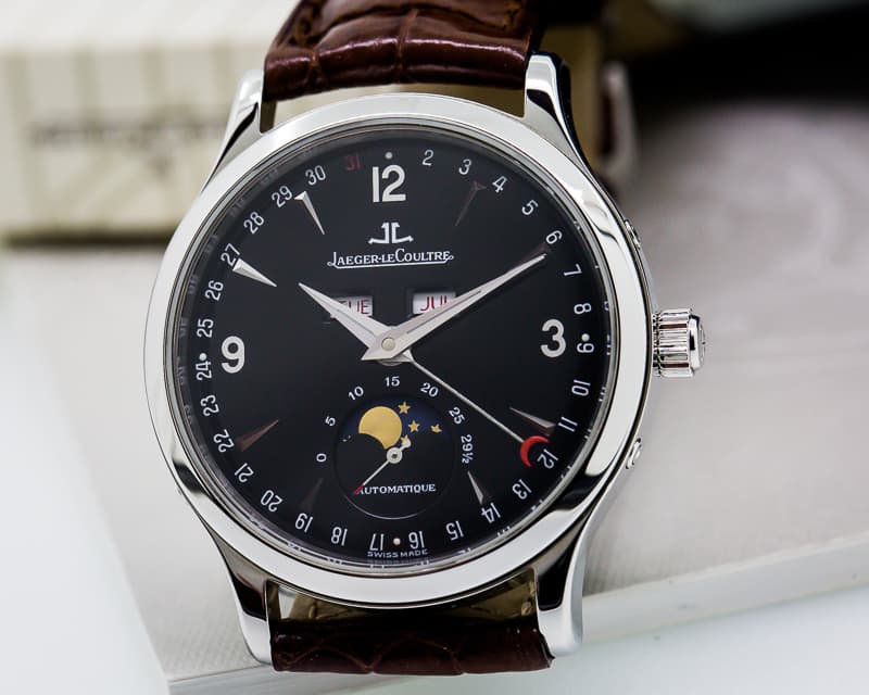 Jaeger LeCoultre Master Moon SS Black Dial 