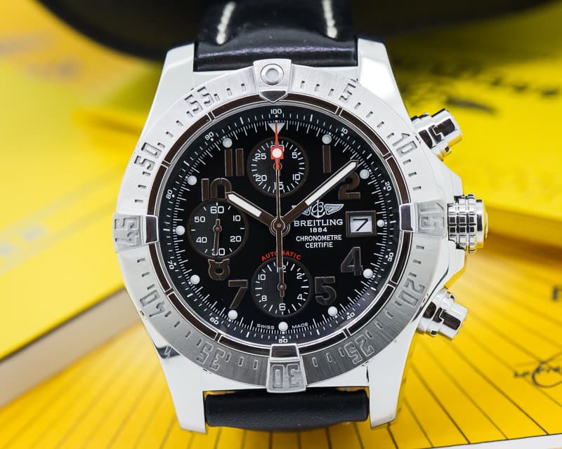Breitling Avenger Skyland Black Dial SS / Leather