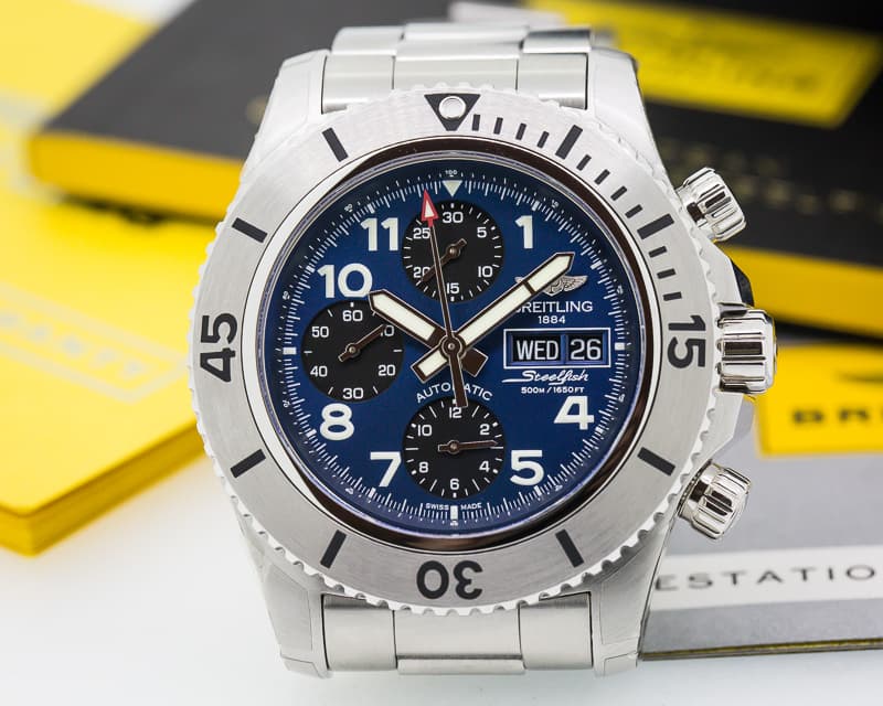 Breitling SuperOcean Steelfish Chronograph SS/SS Blue Dial