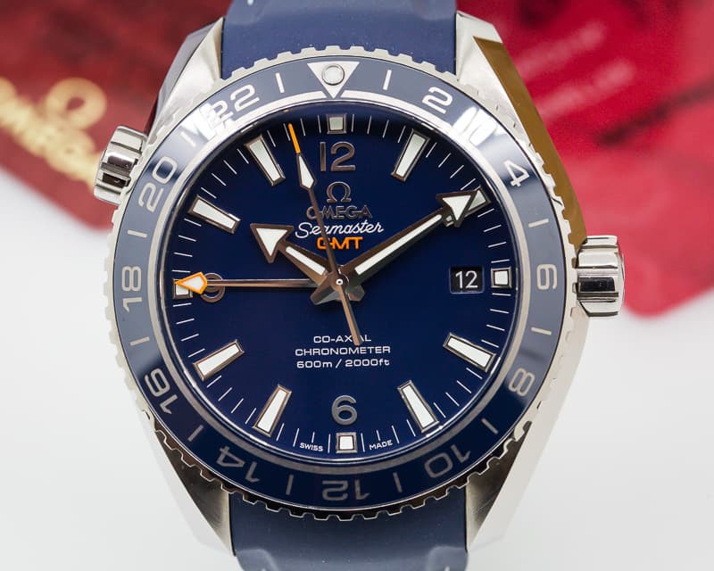 Omega Seamaster Planet Ocean GMT 600M Co-Axial Blue Dial Ti