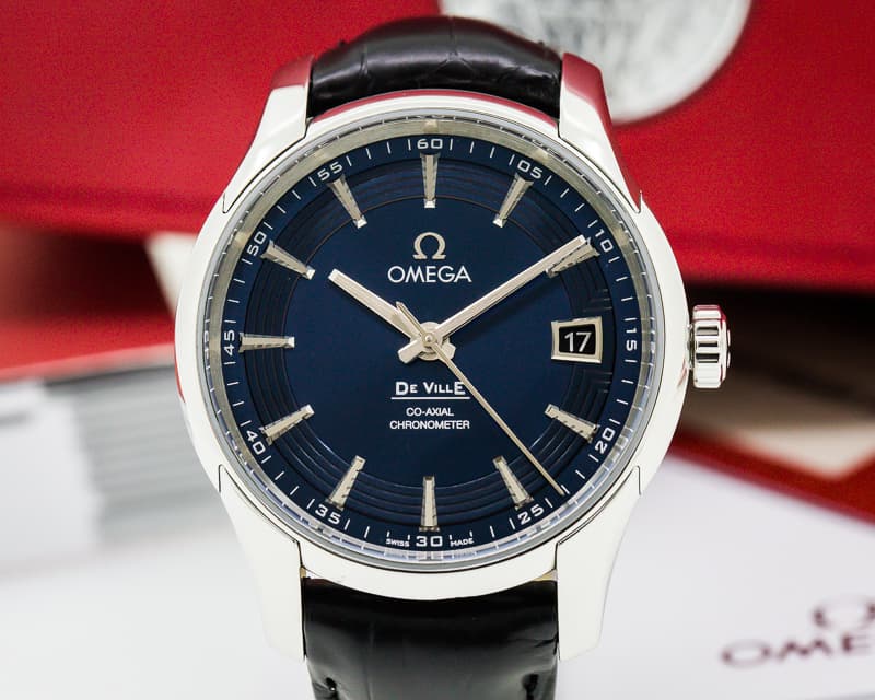 Omega De Ville Co-Axial Hour Vision Blue Dial SS 