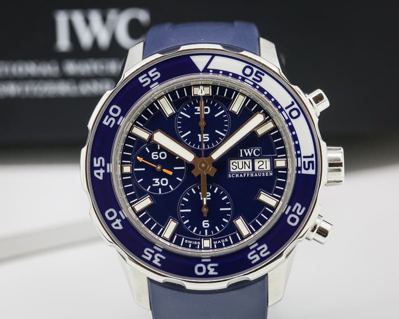 IWC Aquatimer Chronograph Blue Dial SS / Rubber 