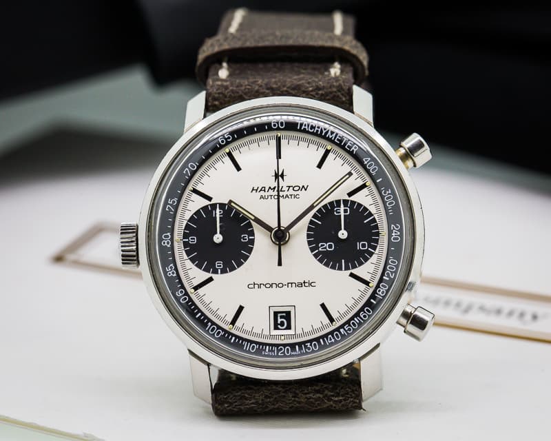 Hamilton Vintage Chrono-Matic Chronograph Steel Panda Dial/1969