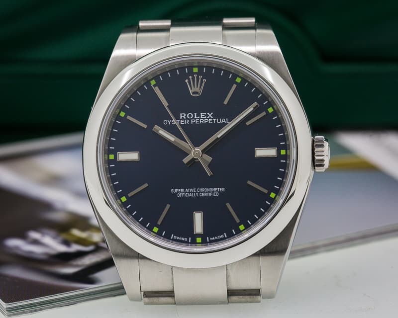 Rolex Oyster Perpetual SS Blue Dial 