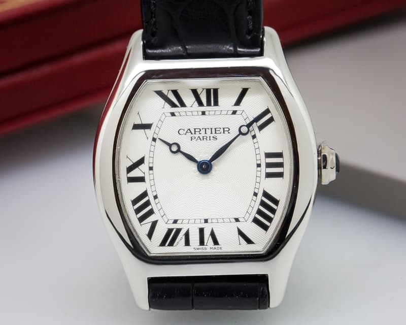Cartier Platinum Collection Privee Tortue Grand 
Modele Manual Wind
