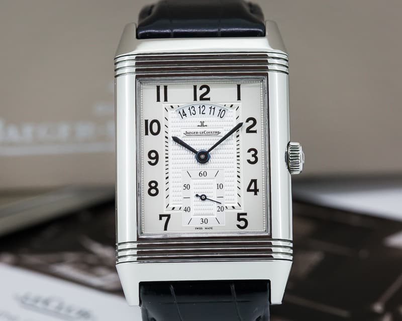 Jaeger LeCoultre Grande Reverso 986 DuoDate Silver Dial SS 