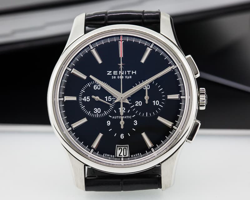 Zenith Captain Chronograph SS / Black Dial 