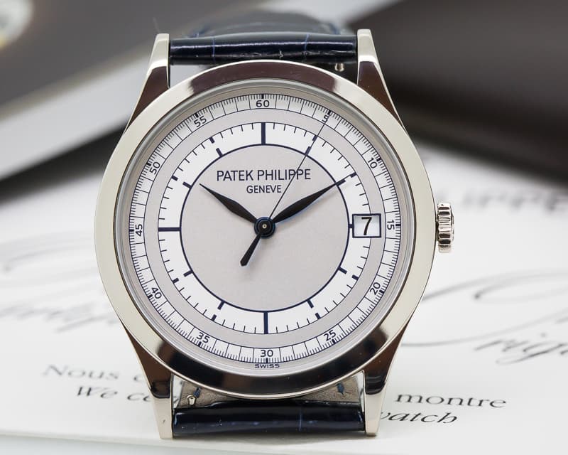 Patek Philippe Calatrava 18K White Gold Sector Dial 