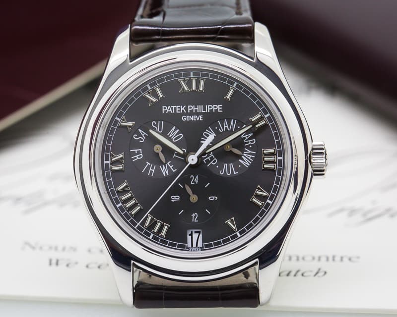 Patek Philippe Annual Calendar 18K White Gold Grey Dial 