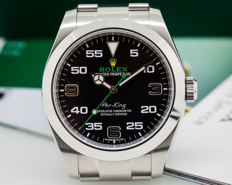 Rolex Air King Black Dial SS 