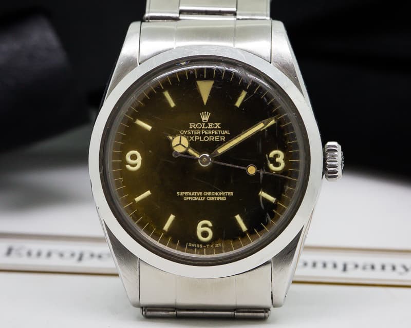 Rolex Vintage Explorer I Gilt Tropical Dial SS / SS