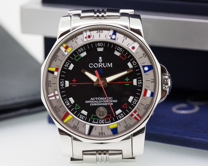 Corum Admirals Cup 44 Automatic Black Dial SS / SS 