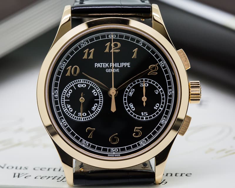 Patek Philippe Chronograph 18K Rose Gold Black Dial UNWORN