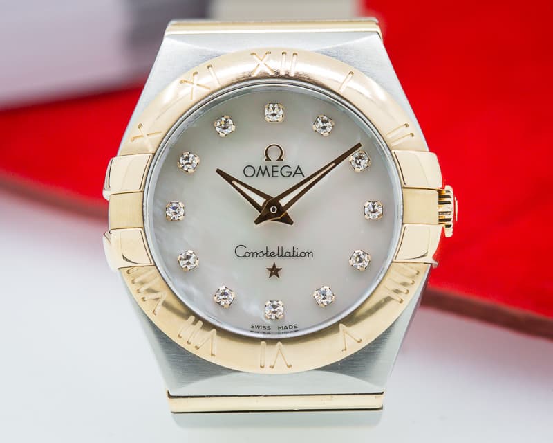 Omega Ladies Constellation Diamond MOP Dial 18K / SS