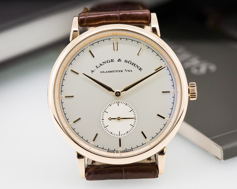 A. Lange and Sohne Saxonia Manual Wind 18K Rose Gold 