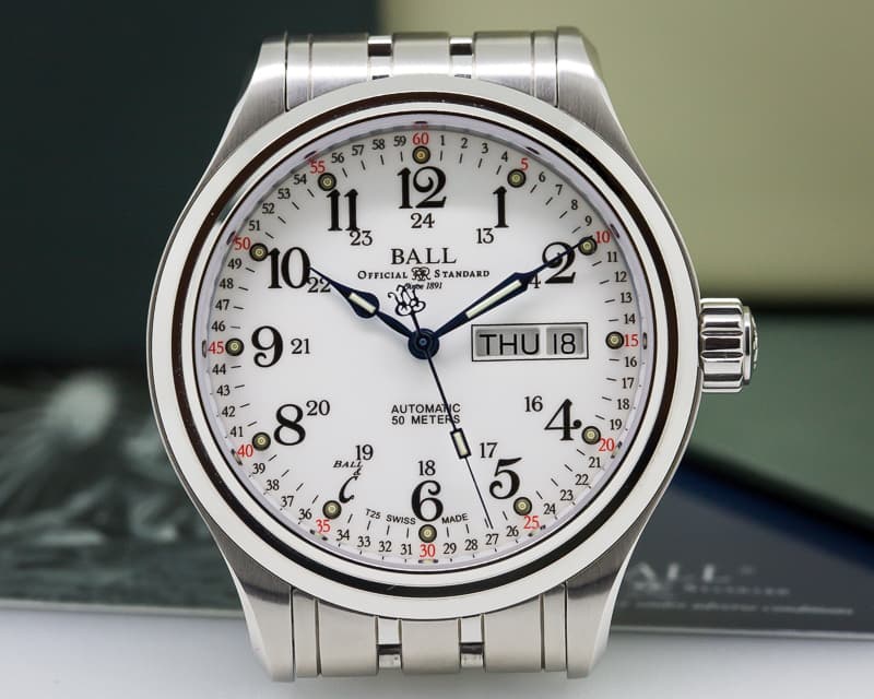 Ball Trainmaster 60 Seconds SS White Dial UNWORN
