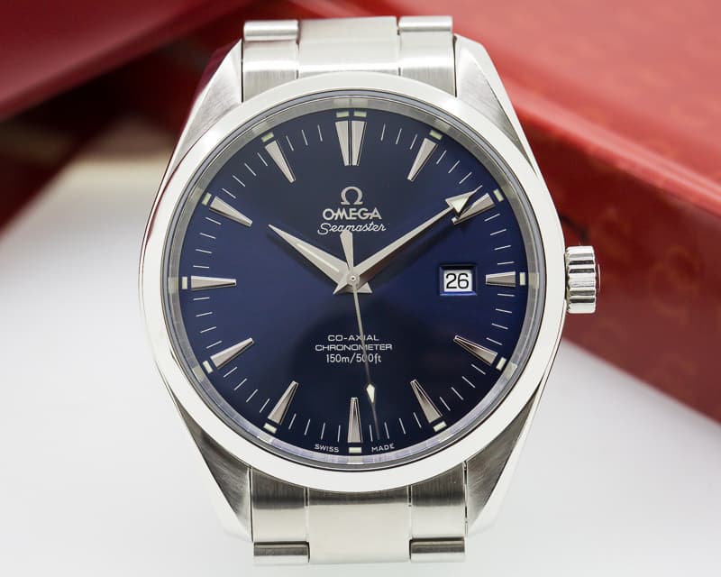 Omega Aqua Terra Large Size SS Blue Dial 