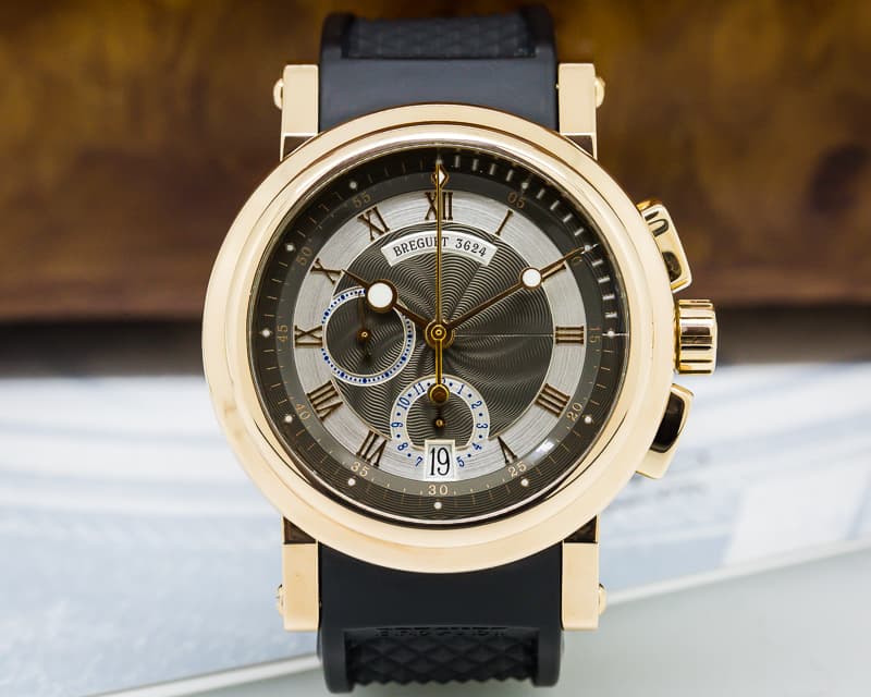 Breguet Marine Chronograph 18K Rose Gold / Rubber