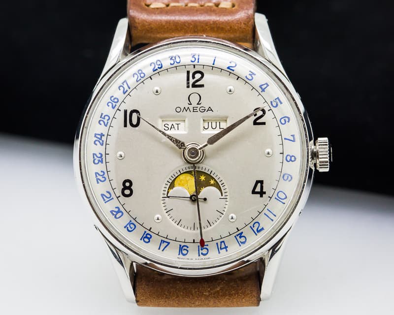 Omega Vintage Cosmic Triple Date Moon Phase SS