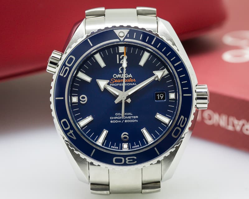 Omega Seamaster Planet Ocean Co-Axial Blue Dial Titanium