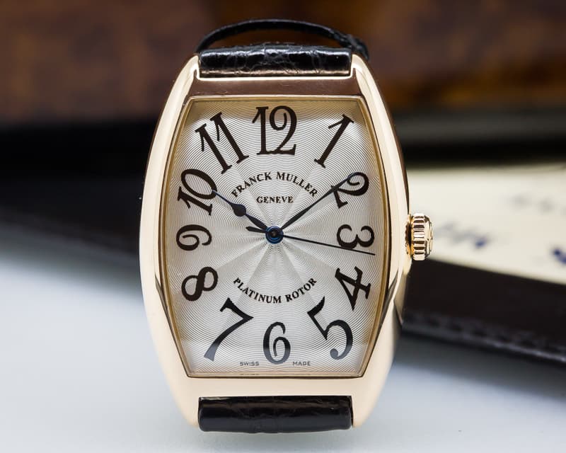 Franck Muller Cintree Curvex Casablanca 18K Rose Gold Silver Dial
