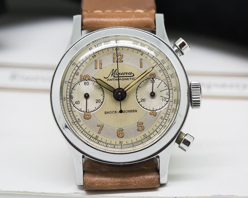 Minerva Vintage Antimagnetic Chronograph SS