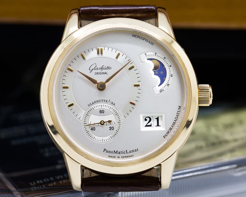 Glashutte Original Panomatic Lunar 18K RG / Leather