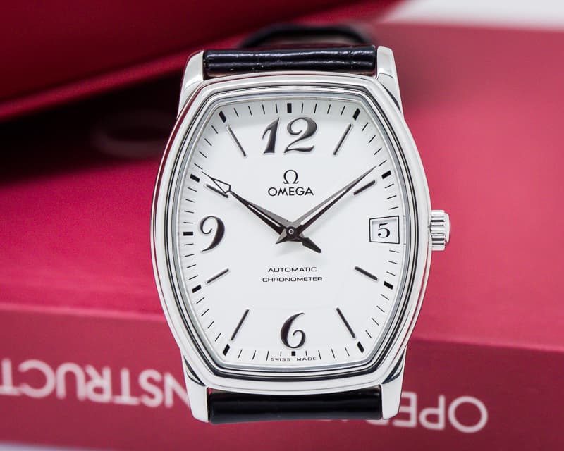 Omega De Ville Tonneau White Dial
