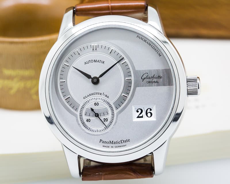 Glashütte Original PanoMaticDate SS Silver Dial 