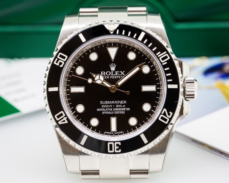 Rolex Submariner No Date Ceramic Bezel SS