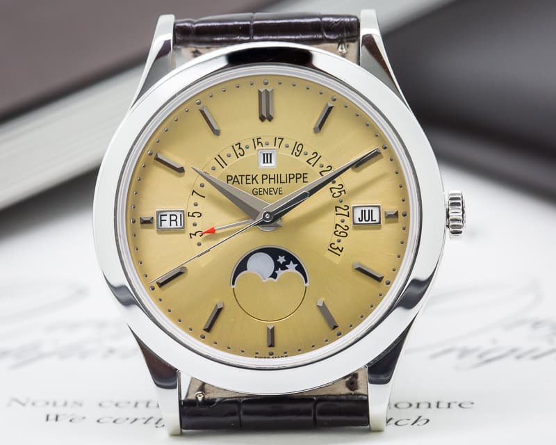 Patek Philippe Retrograde Perpetual Calendar Platinum Bronze Dial