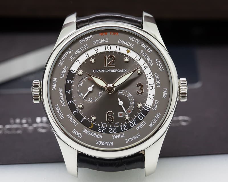 Girard Perregaux World Time WW.TC NYC Edition Gray Dial SS