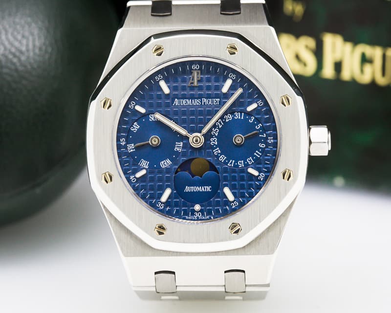 Audemars Piguet Royal Oak Day Date Moon SS Blue Dial