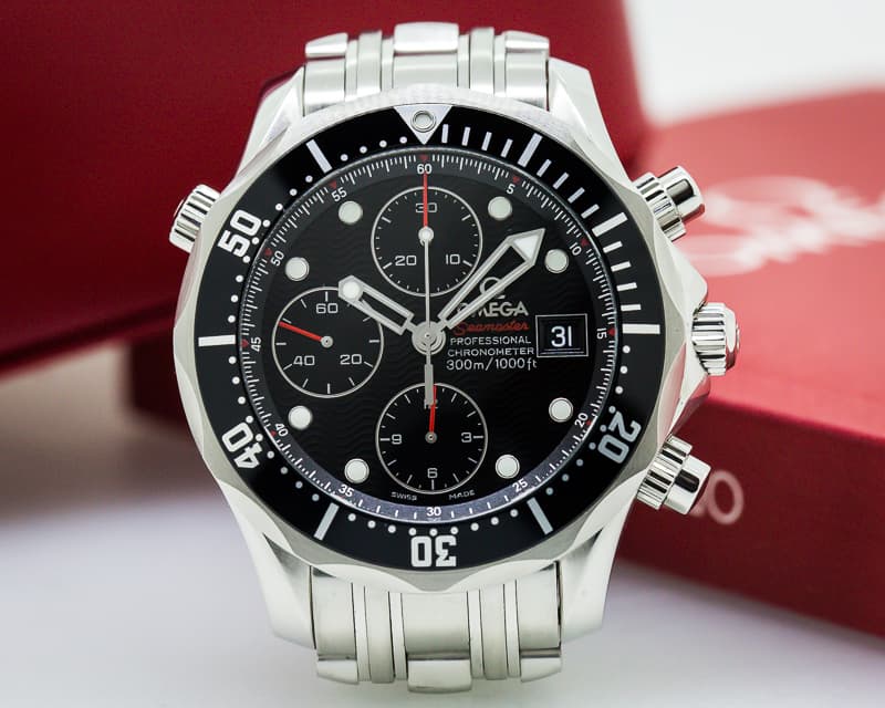 Omega Seamaster Chronograph SS/SS Black Dial 41.5MM