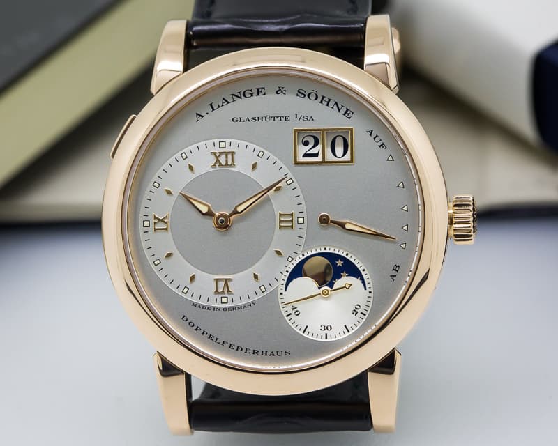 A. Lange and Sohne Lange 1 Moon 18K Rose Gold 