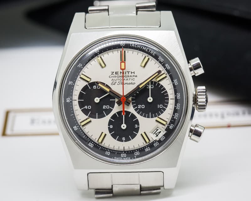 Zenith Vintage El Primero Panda SS / GF Ladder Bracelet  