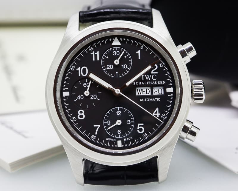 IWC Pilot Chronograph SS Black Dial