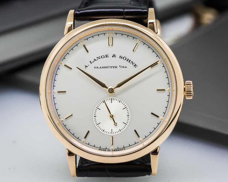 A. Lange and Sohne Saxonia Manual Wind 18K Rose Gold 