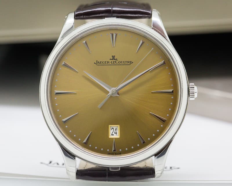 Jaeger LeCoultre Master Ultra Thin Date Champagne Dial SS UNWORN