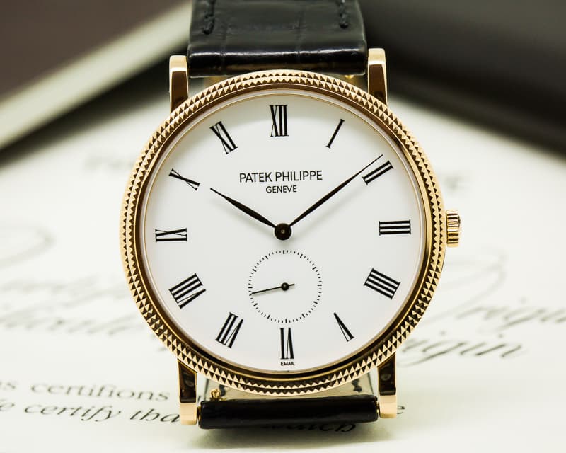 Patek Philippe Calatrava 18K Rose Gold Enamel Dial