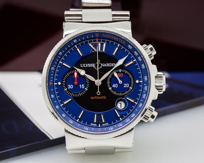 Ulysse Nardin Marine Chronograph Blue Dial SS 
